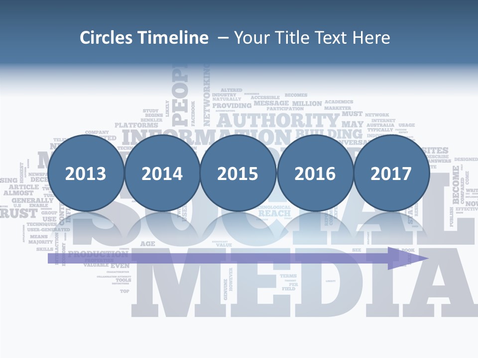 A Word Cloud With Social Media Related To It PowerPoint Template