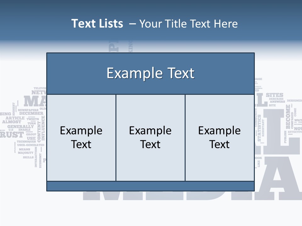 A Word Cloud With Social Media Related To It PowerPoint Template