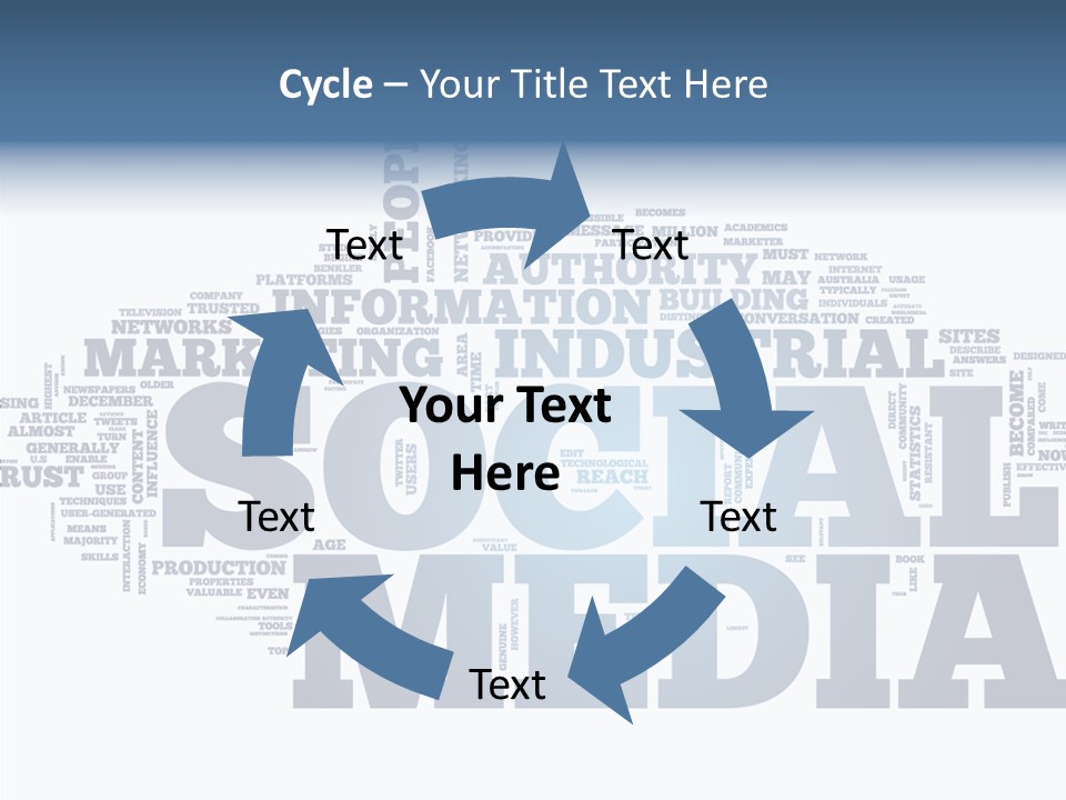 A Word Cloud With Social Media Related To It PowerPoint Template