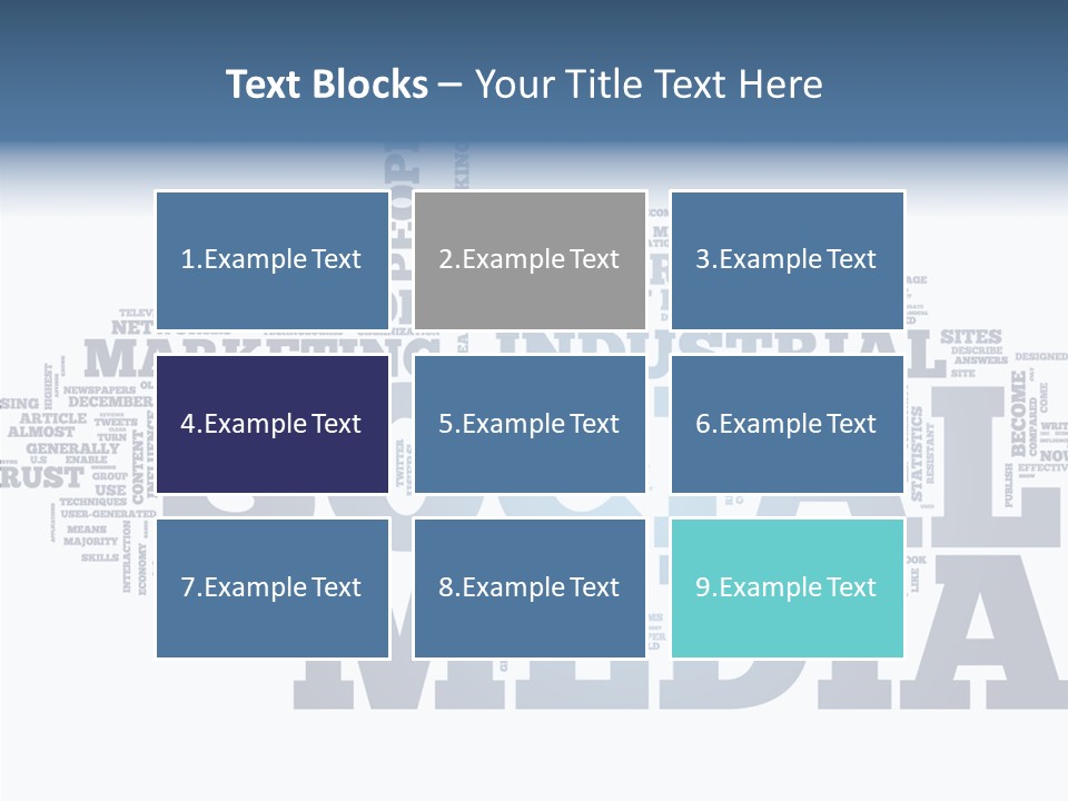 A Word Cloud With Social Media Related To It PowerPoint Template