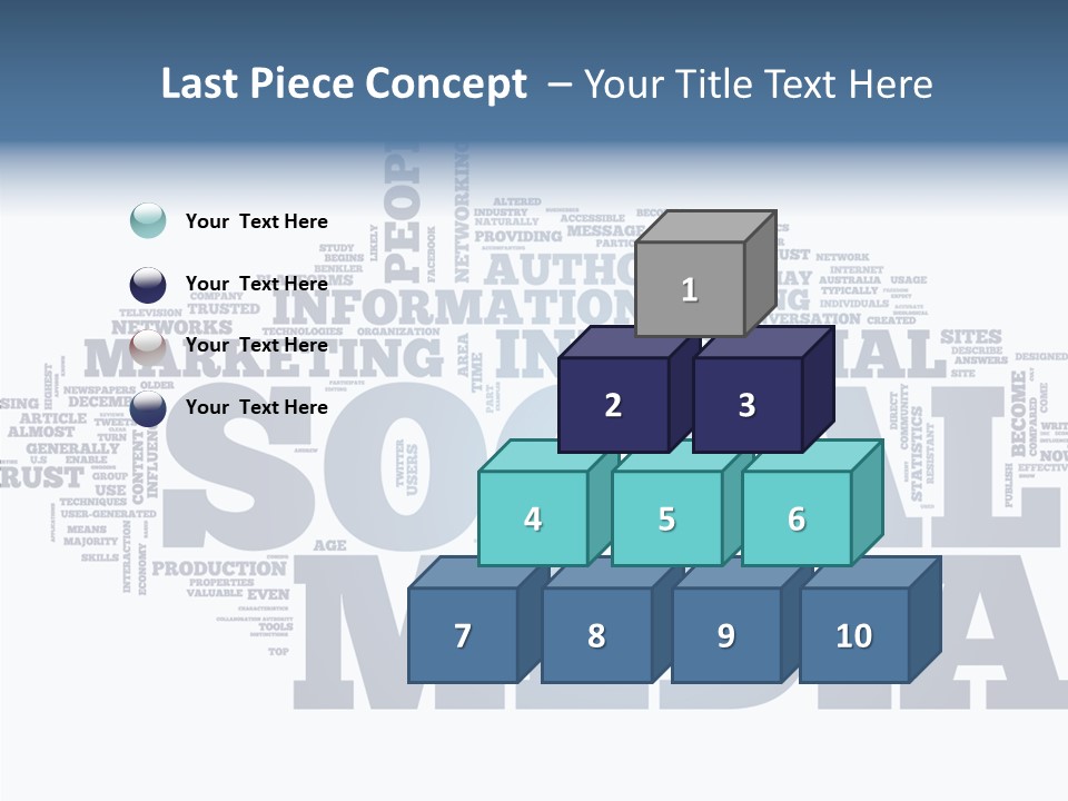 A Word Cloud With Social Media Related To It PowerPoint Template