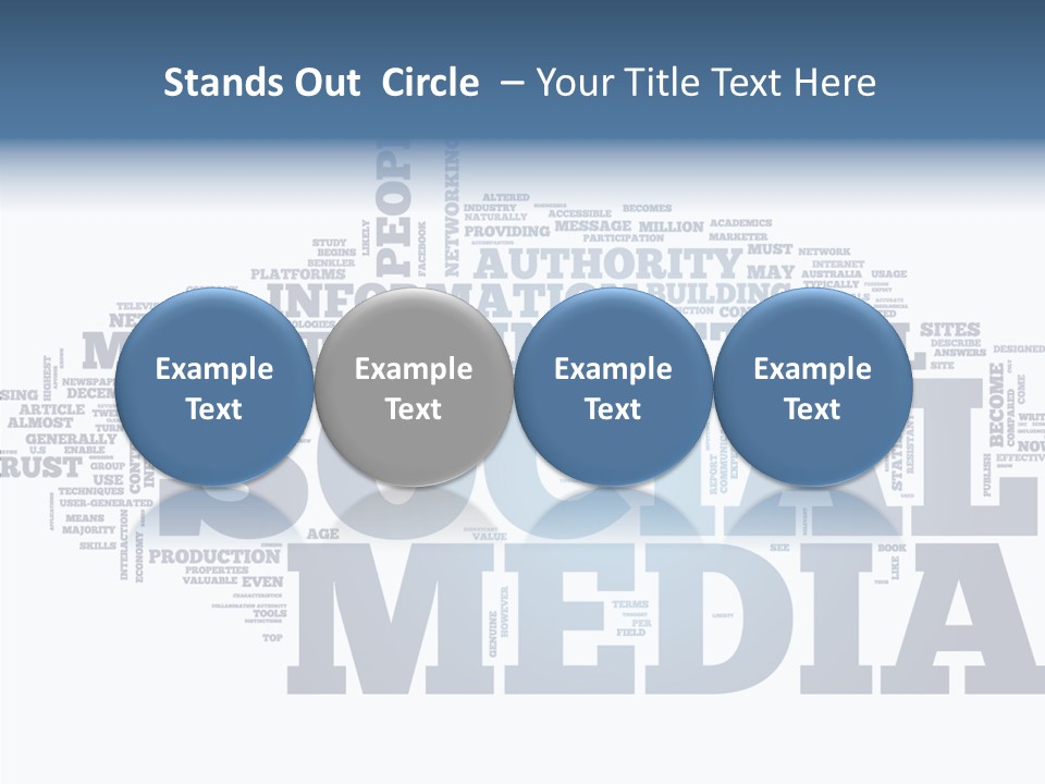 A Word Cloud With Social Media Related To It PowerPoint Template