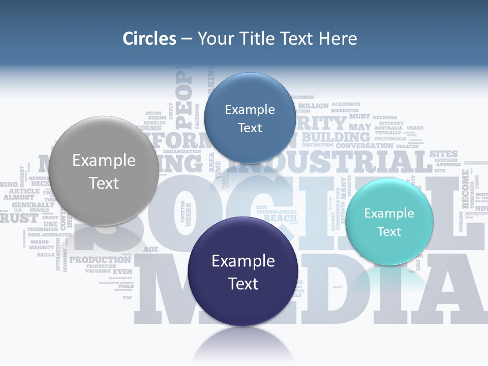 A Word Cloud With Social Media Related To It PowerPoint Template