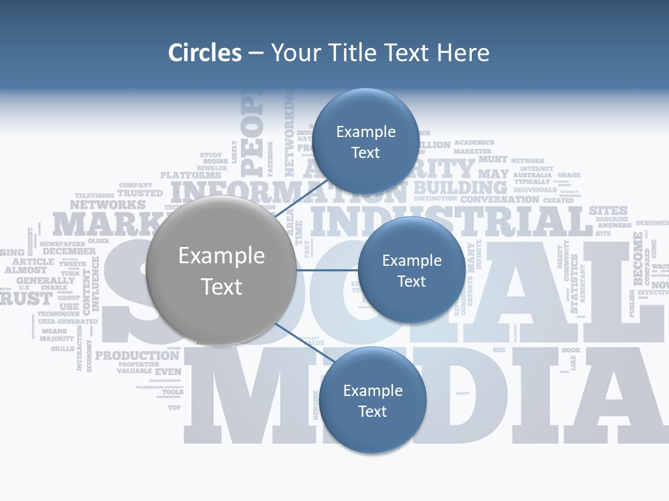 A Word Cloud With Social Media Related To It PowerPoint Template