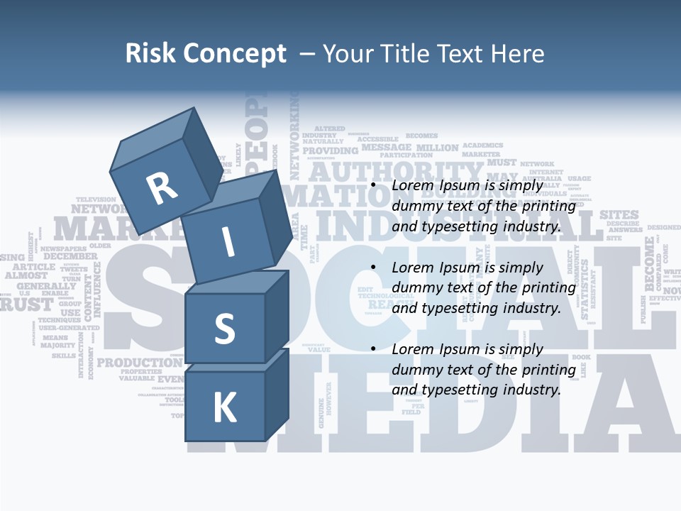 A Word Cloud With Social Media Related To It PowerPoint Template