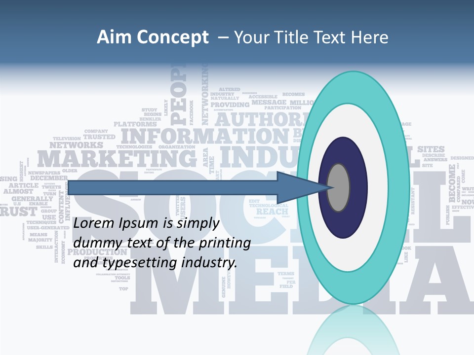 A Word Cloud With Social Media Related To It PowerPoint Template