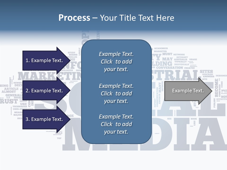 A Word Cloud With Social Media Related To It PowerPoint Template