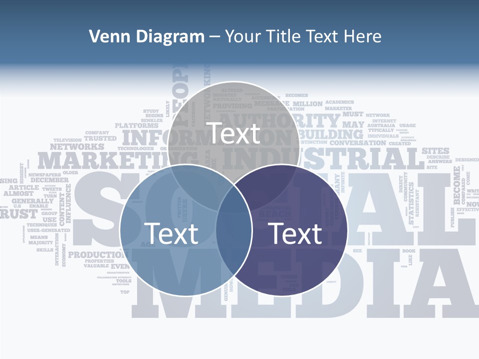 A Word Cloud With Social Media Related To It PowerPoint Template