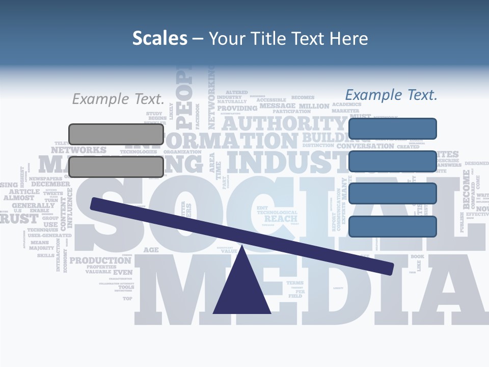 A Word Cloud With Social Media Related To It PowerPoint Template