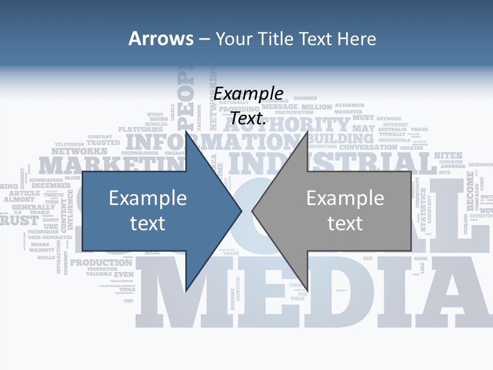A Word Cloud With Social Media Related To It PowerPoint Template