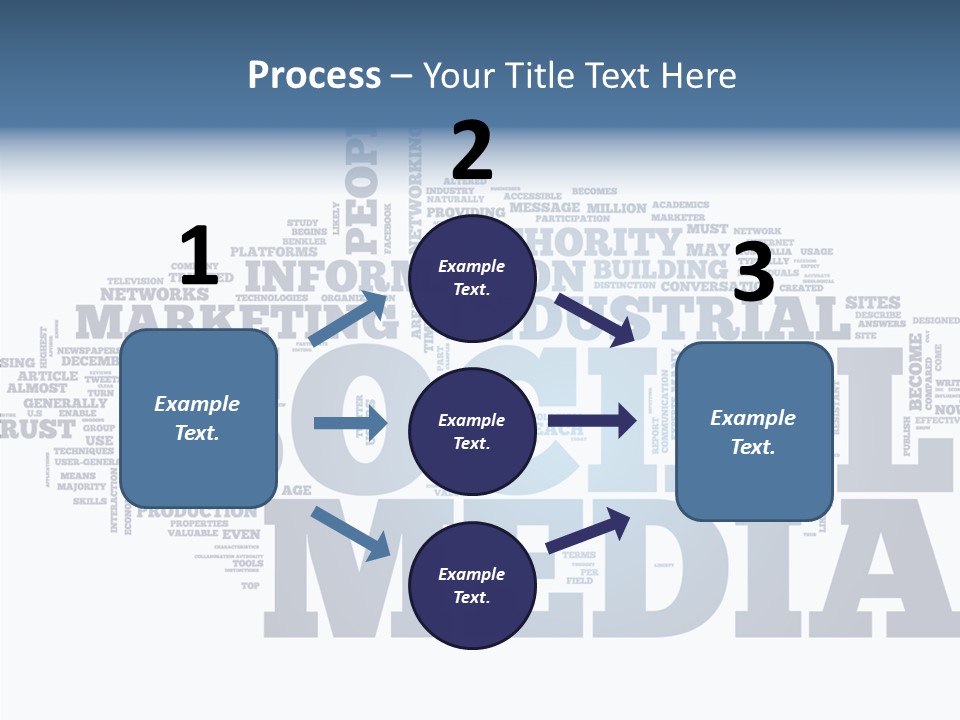A Word Cloud With Social Media Related To It PowerPoint Template