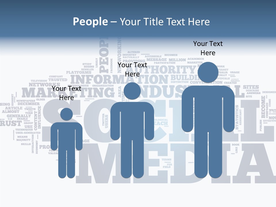 A Word Cloud With Social Media Related To It PowerPoint Template