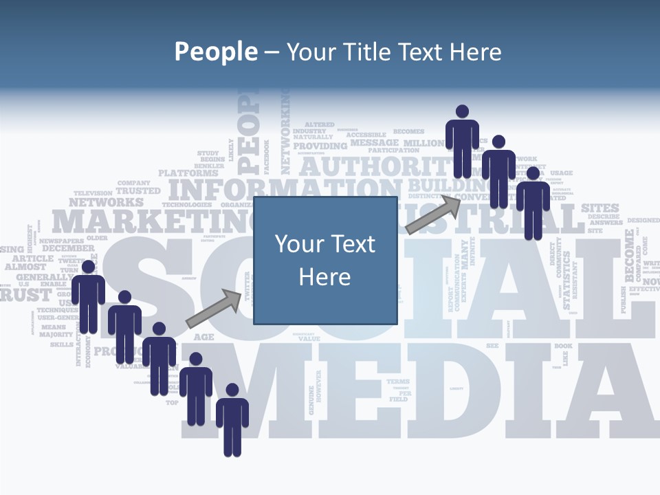 A Word Cloud With Social Media Related To It PowerPoint Template