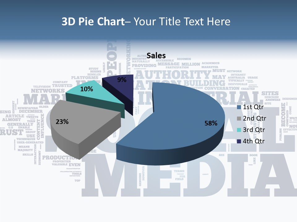 A Word Cloud With Social Media Related To It PowerPoint Template