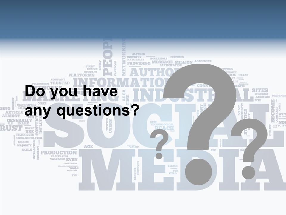 A Word Cloud With Social Media Related To It PowerPoint Template