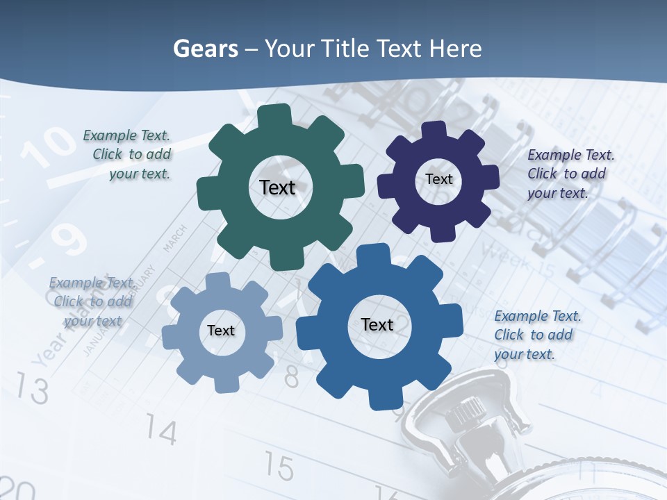 A Clock Sitting On Top Of A Piece Of Paper PowerPoint Template