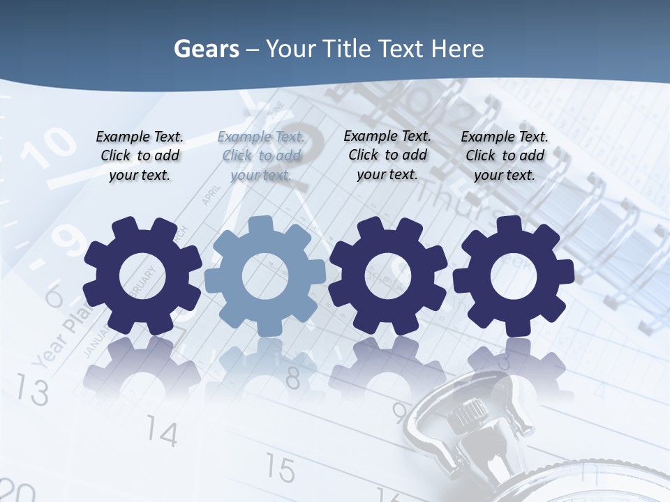 A Clock Sitting On Top Of A Piece Of Paper PowerPoint Template