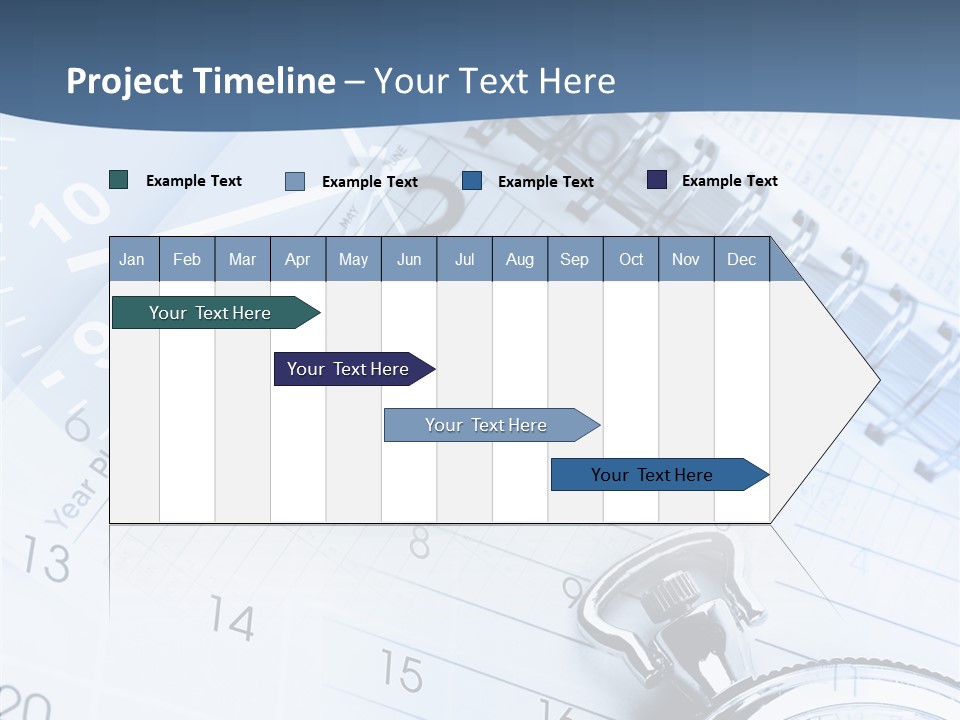 A Clock Sitting On Top Of A Piece Of Paper PowerPoint Template