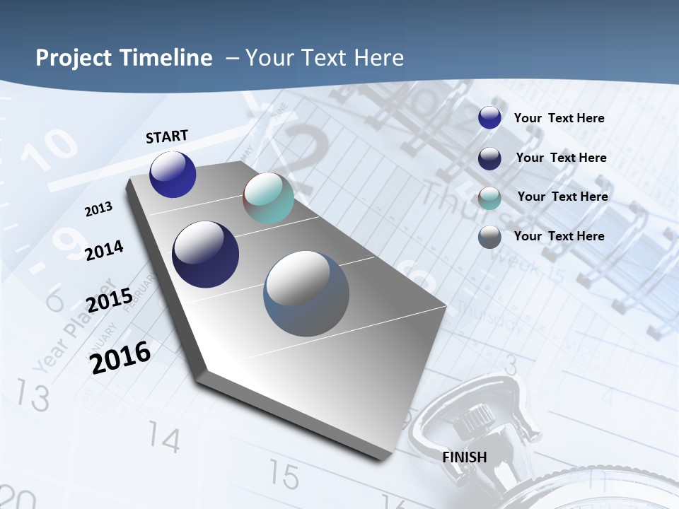A Clock Sitting On Top Of A Piece Of Paper PowerPoint Template