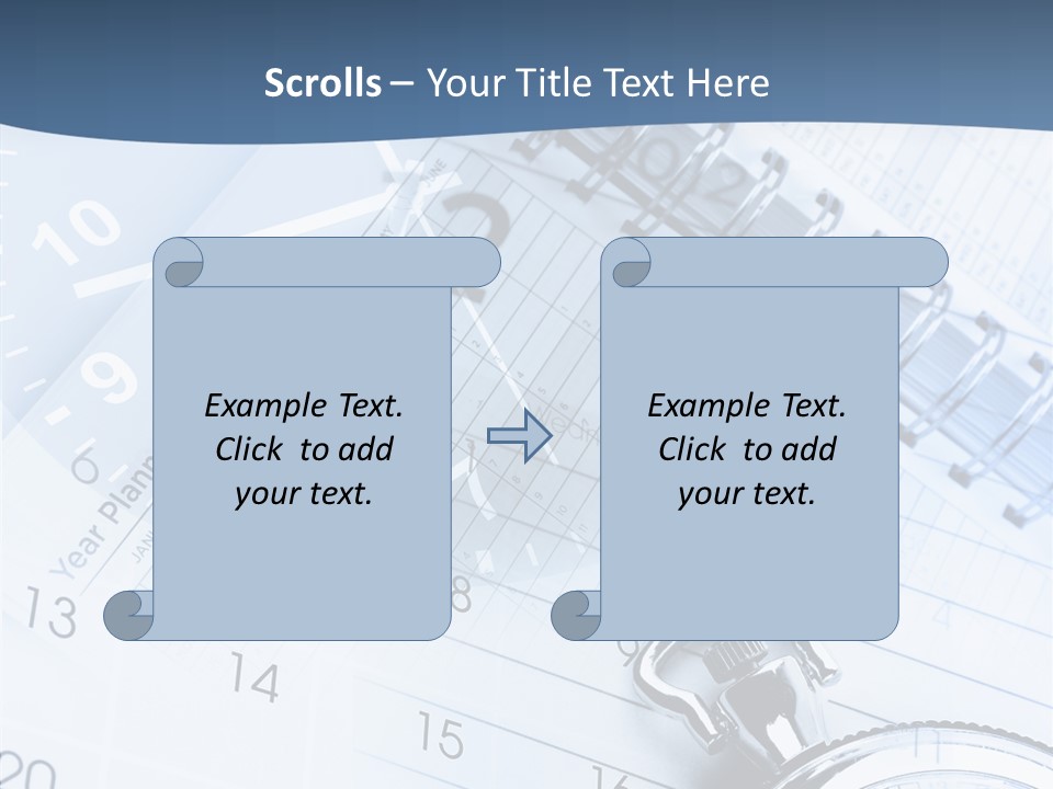 A Clock Sitting On Top Of A Piece Of Paper PowerPoint Template