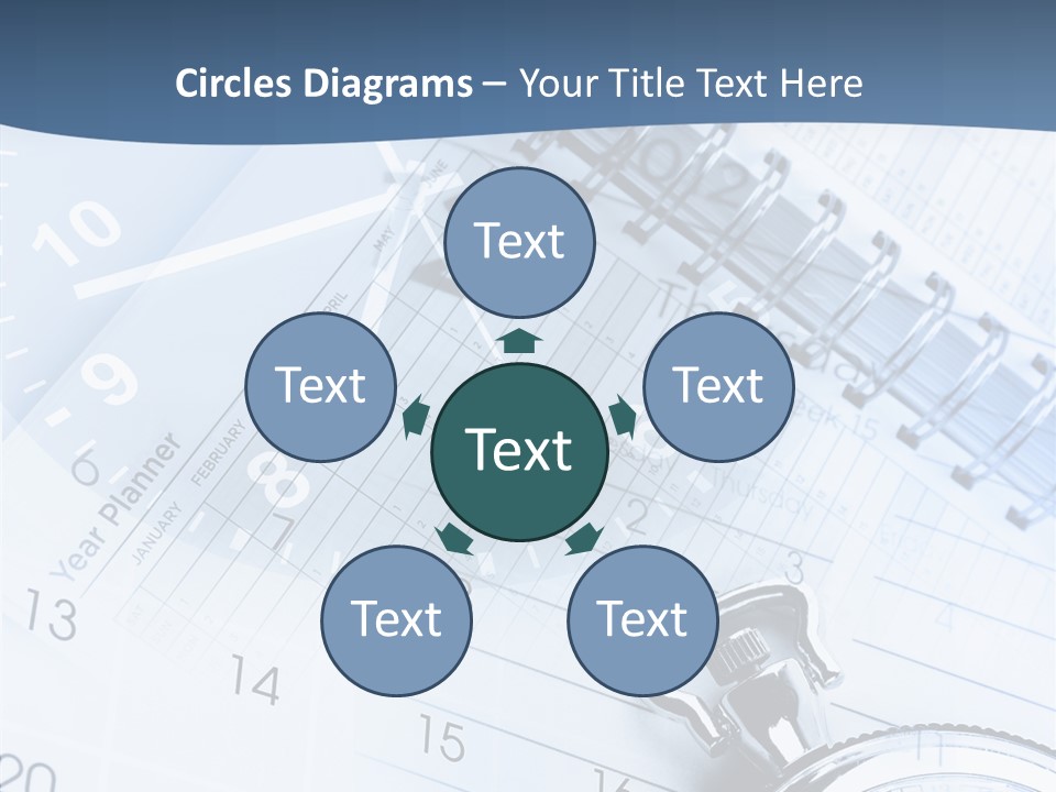 A Clock Sitting On Top Of A Piece Of Paper PowerPoint Template