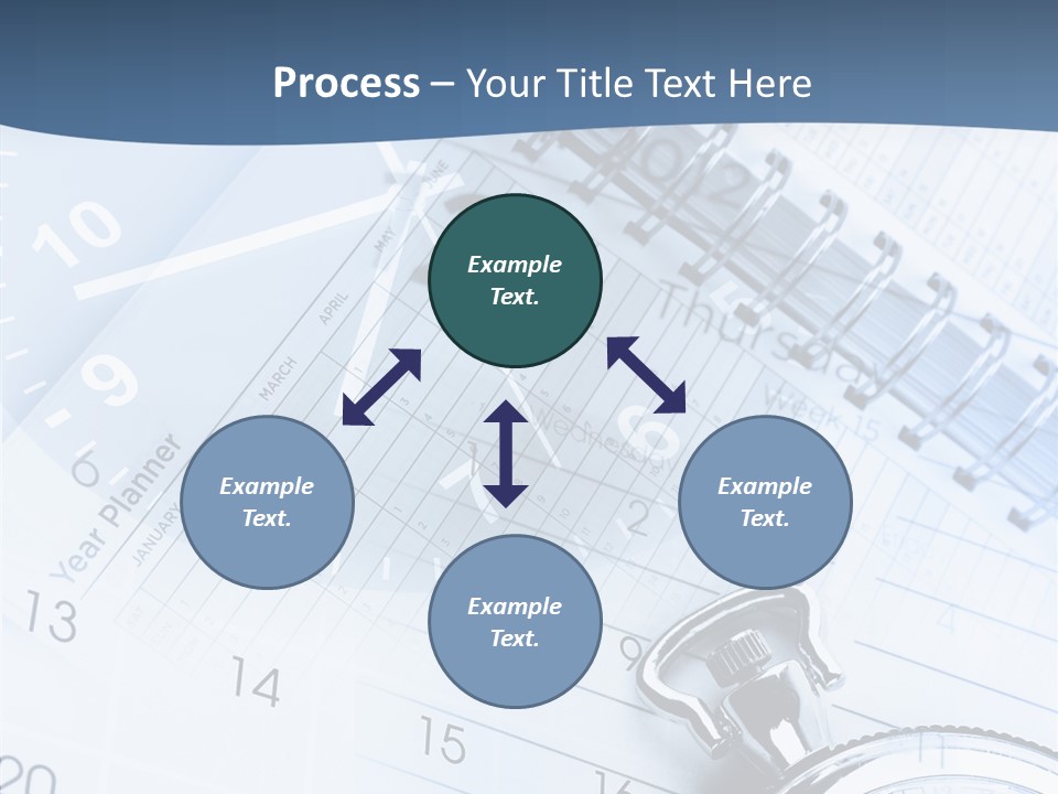 A Clock Sitting On Top Of A Piece Of Paper PowerPoint Template