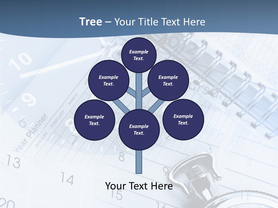 A Clock Sitting On Top Of A Piece Of Paper PowerPoint Template