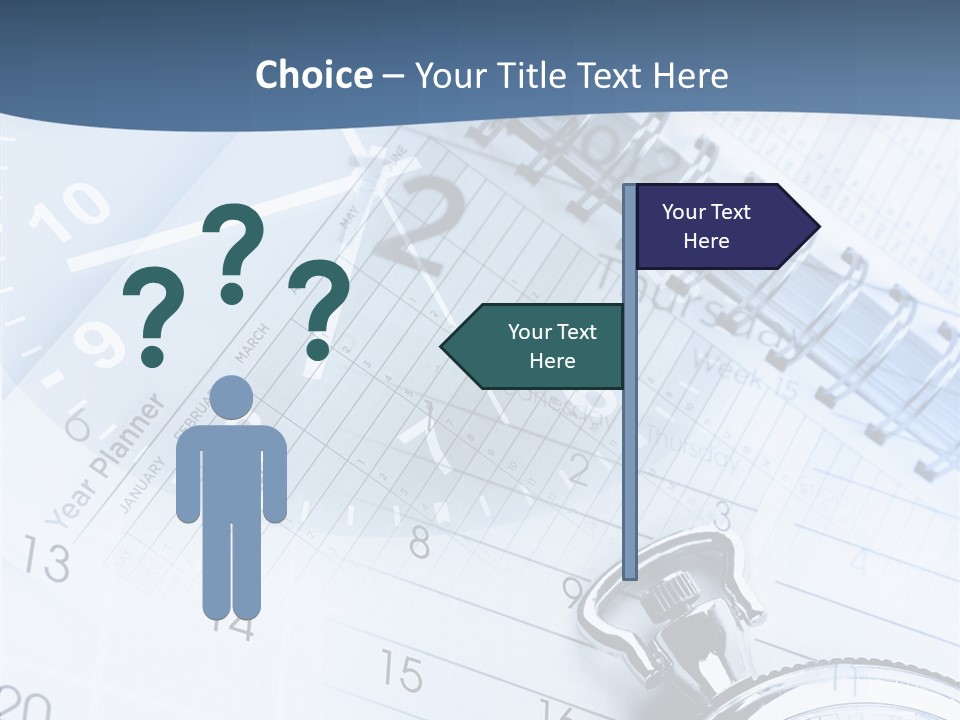 A Clock Sitting On Top Of A Piece Of Paper PowerPoint Template