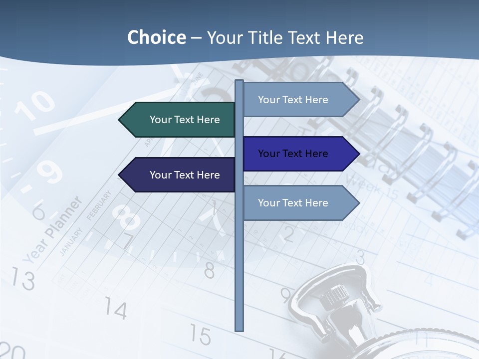 A Clock Sitting On Top Of A Piece Of Paper PowerPoint Template