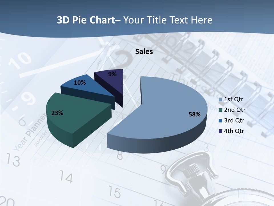 A Clock Sitting On Top Of A Piece Of Paper PowerPoint Template
