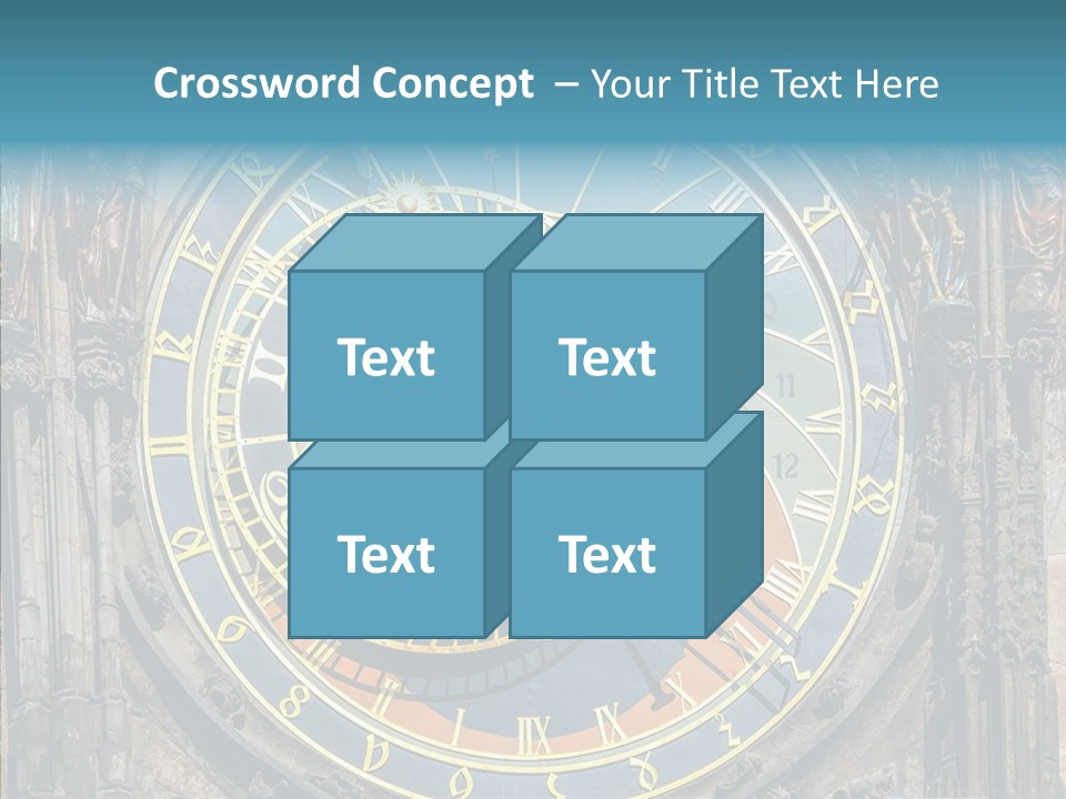 A Large Clock On The Side Of A Building PowerPoint Template