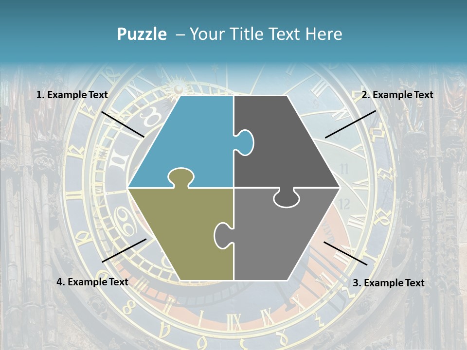 A Large Clock On The Side Of A Building PowerPoint Template