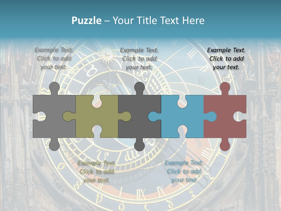 A Large Clock On The Side Of A Building PowerPoint Template