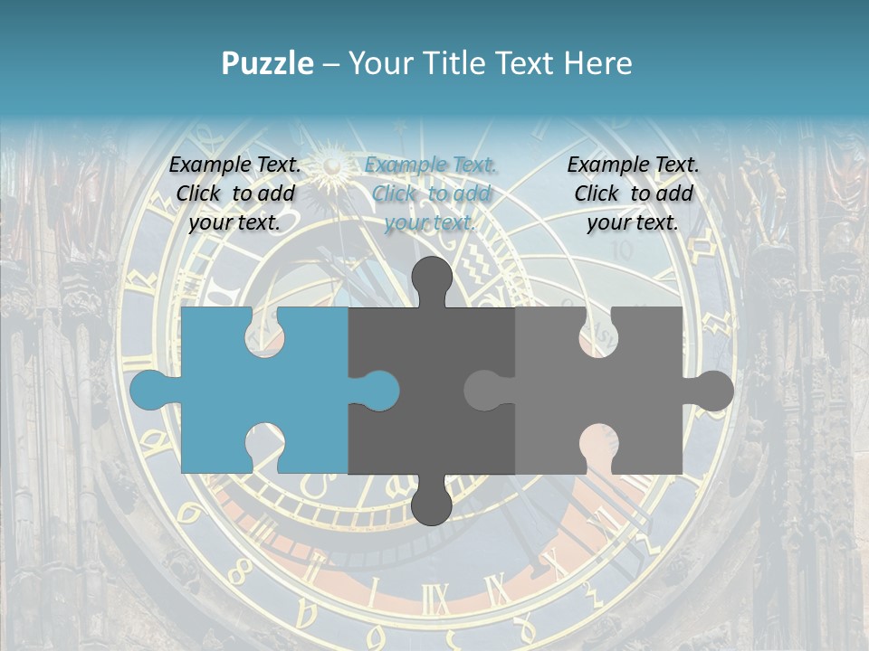 A Large Clock On The Side Of A Building PowerPoint Template