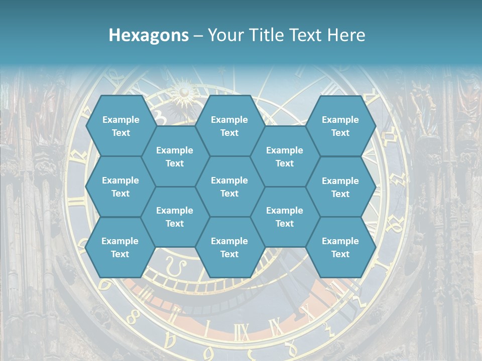 A Large Clock On The Side Of A Building PowerPoint Template