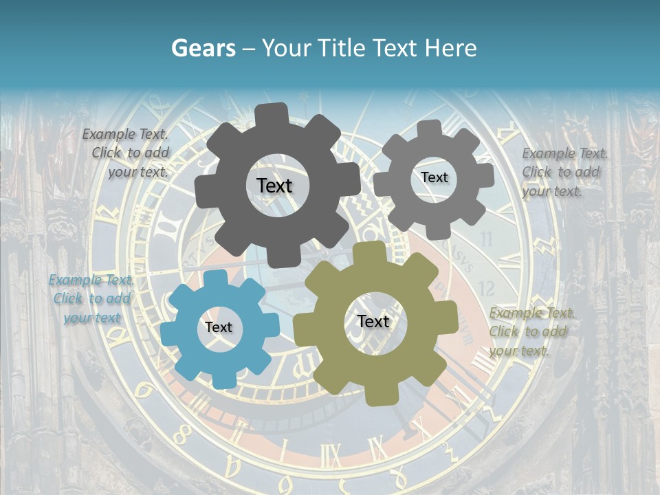 A Large Clock On The Side Of A Building PowerPoint Template