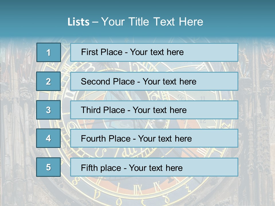 A Large Clock On The Side Of A Building PowerPoint Template