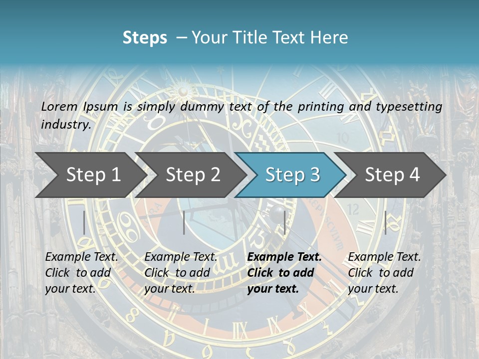 A Large Clock On The Side Of A Building PowerPoint Template
