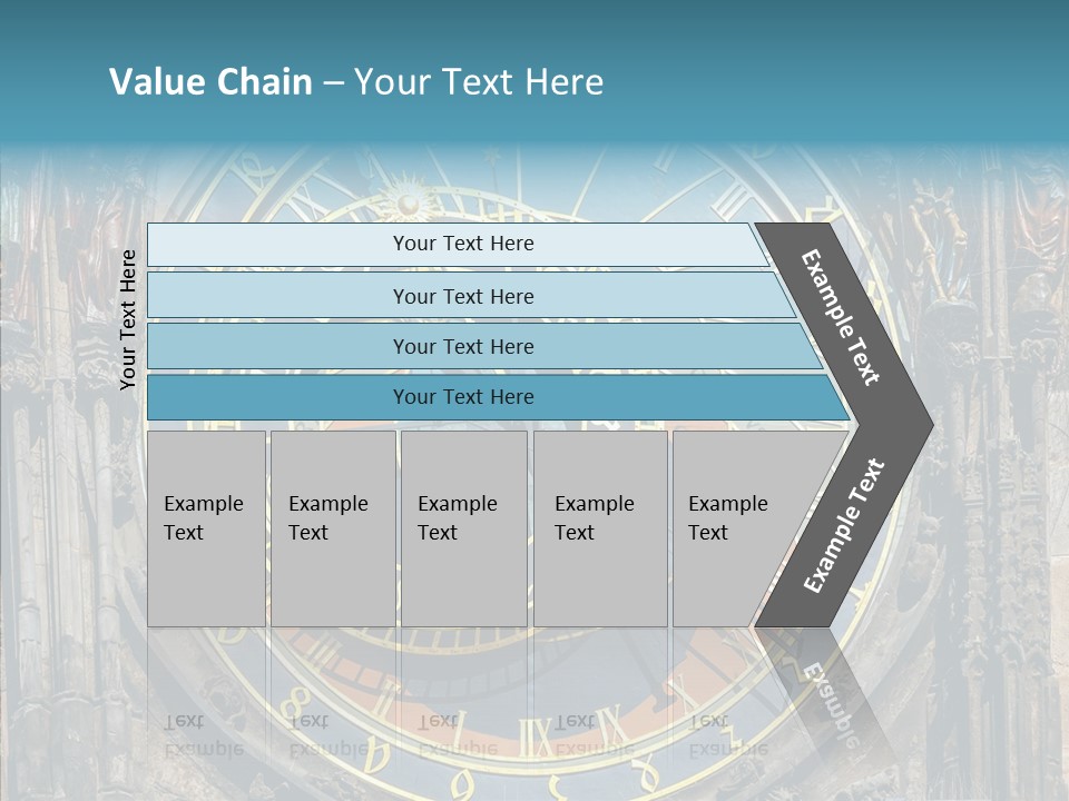 A Large Clock On The Side Of A Building PowerPoint Template