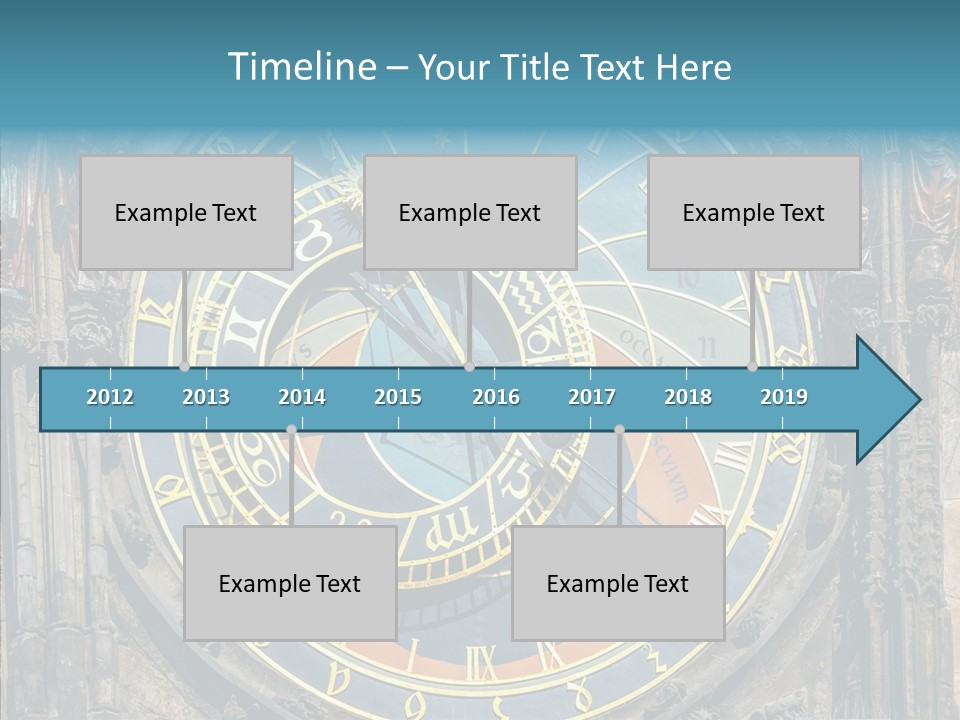 A Large Clock On The Side Of A Building PowerPoint Template
