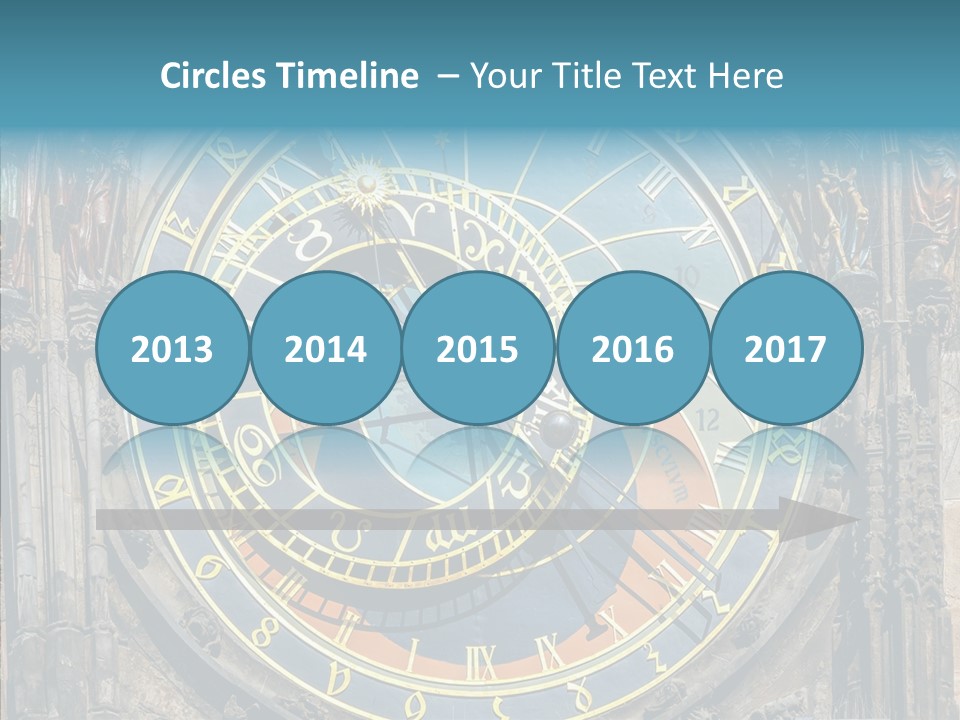 A Large Clock On The Side Of A Building PowerPoint Template