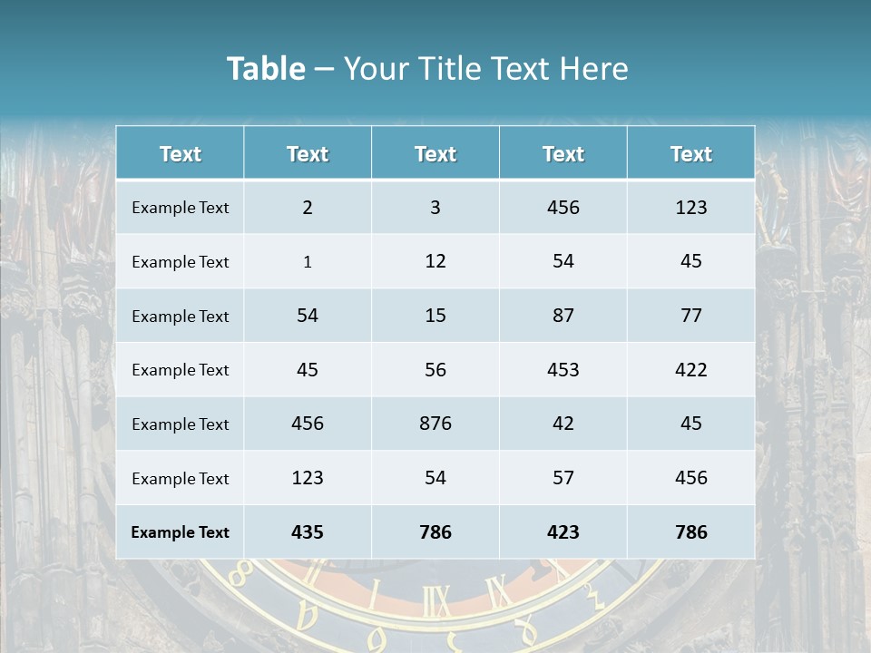 A Large Clock On The Side Of A Building PowerPoint Template