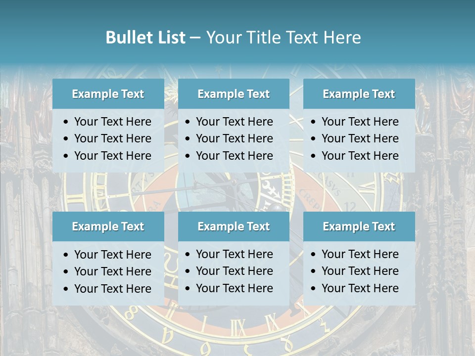 A Large Clock On The Side Of A Building PowerPoint Template