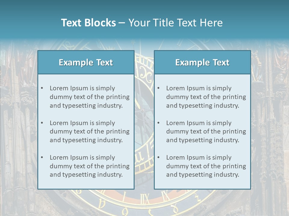 A Large Clock On The Side Of A Building PowerPoint Template