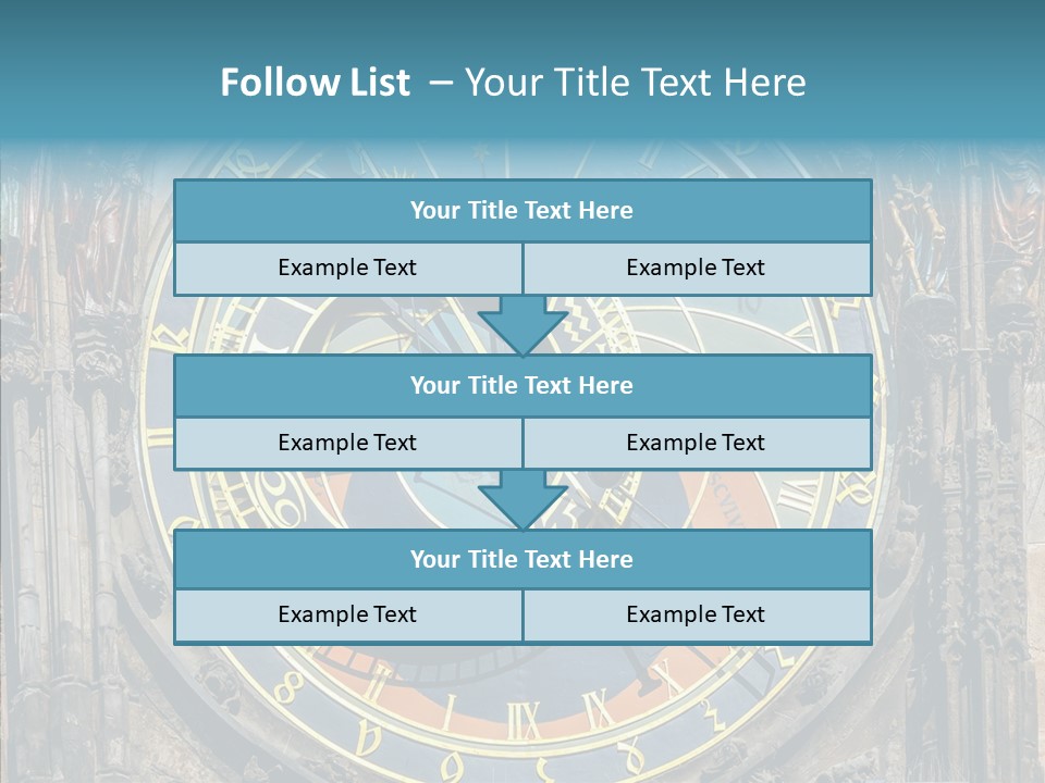 A Large Clock On The Side Of A Building PowerPoint Template