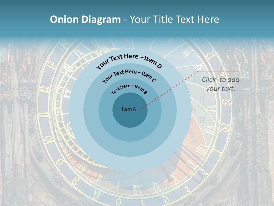 A Large Clock On The Side Of A Building PowerPoint Template