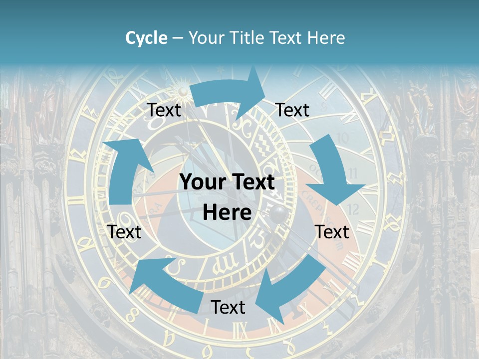 A Large Clock On The Side Of A Building PowerPoint Template