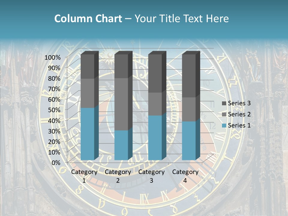 A Large Clock On The Side Of A Building PowerPoint Template