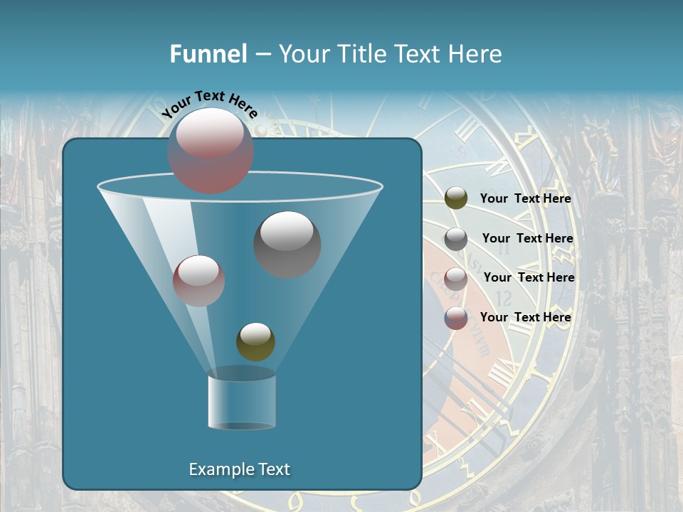 A Large Clock On The Side Of A Building PowerPoint Template