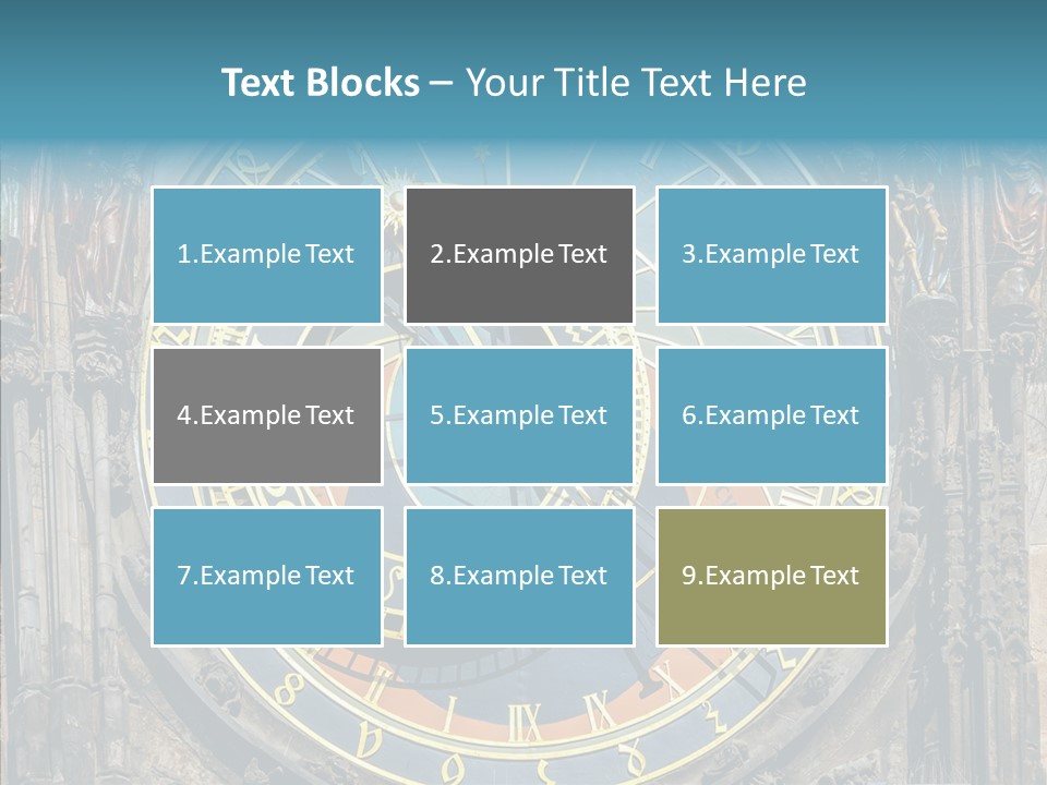 A Large Clock On The Side Of A Building PowerPoint Template